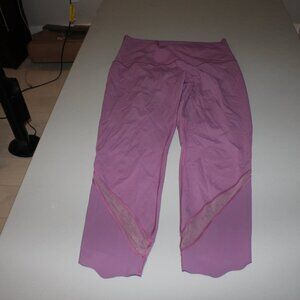 Purple  Lululemon  Wunder Under Scallop Leggings Size 10